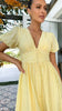 Elodie – Puff Sleeve Maxi Dress with Vintage Charm