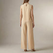 Back view of FJØRNA elegant two-piece women's co-ord set featuring a high waist and high neck design.