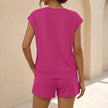 FJØRNA women's summer two-piece co-ord set with back detail and pockets, stylish casual women's clothing.