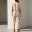 FJØRNA women's elegant two-piece co-ord set with mesh pockets, shown from the back in stylish, comfortable design.
