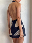 Backless Wrap Front Women's Mini Dress - Party & Day Style