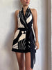 Backless Wrap Front Women's Mini Dress - Party & Day Style