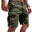 Men's lightweight cotton cargo shorts by FJØRNA with breathable fabric and multiple pockets, perfect for casual wear.