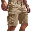 FJØRNA men's cotton cargo shorts, lightweight and breathable with multiple pockets, ideal for casual wear.