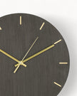 Shae | Modern Wall Clock in Grey Wood Look