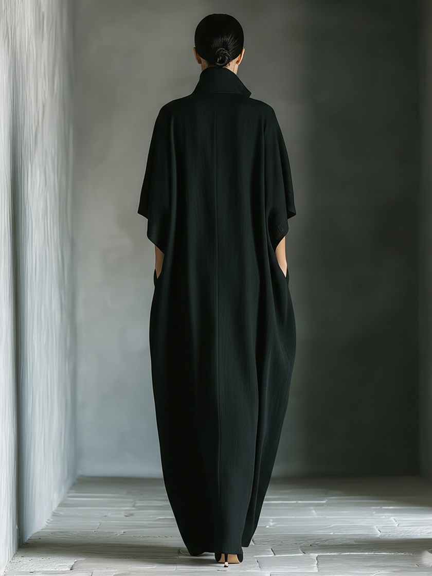 Black Cotton Maxi Dress For Women