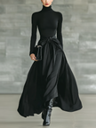 Black Satin Maxi Dress | Evening Dress