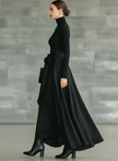 Black Satin Maxi Dress | Evening Dress