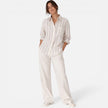 Women's FJØRNA striped button-down shirt with relaxed fit, lightweight and casual for everyday wear.
