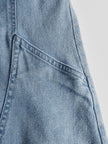 Blue Denim V-Neck Midi Dress | Casual Dress