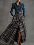 Blue Faux Suede Maxi Dress | Casual Dress