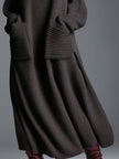 Brown Knit Maxi Dress For Women