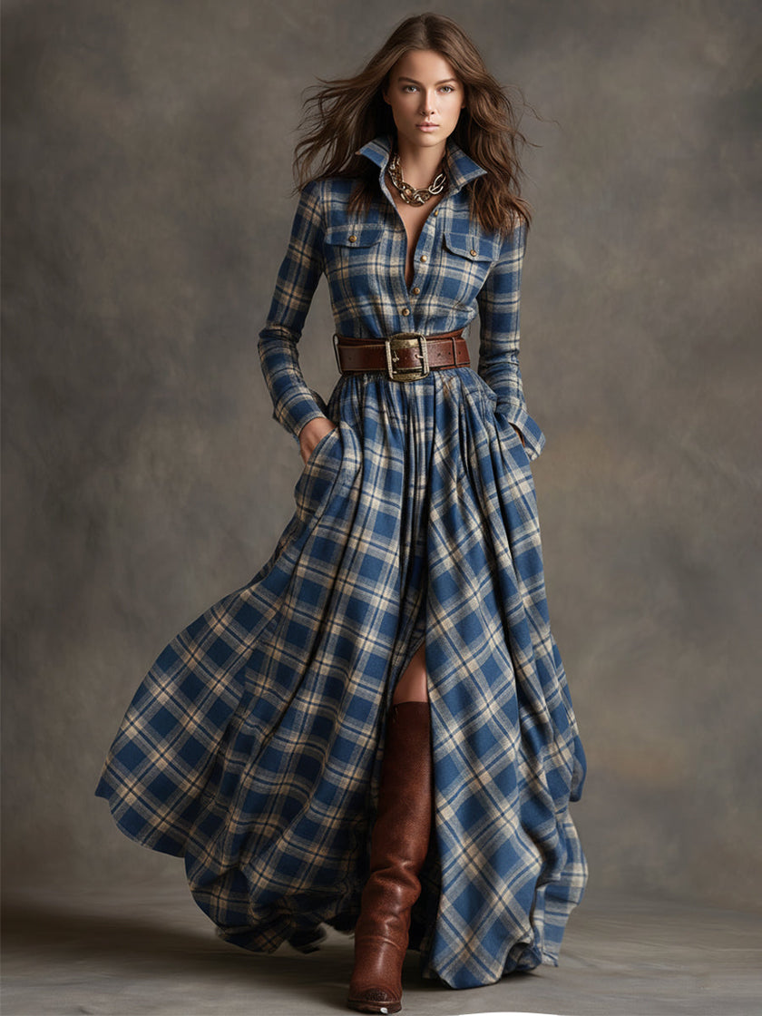 FJØRNA brown maxi dress, casual style, flowing fabric, long sleeveless design, perfect for everyday wear.