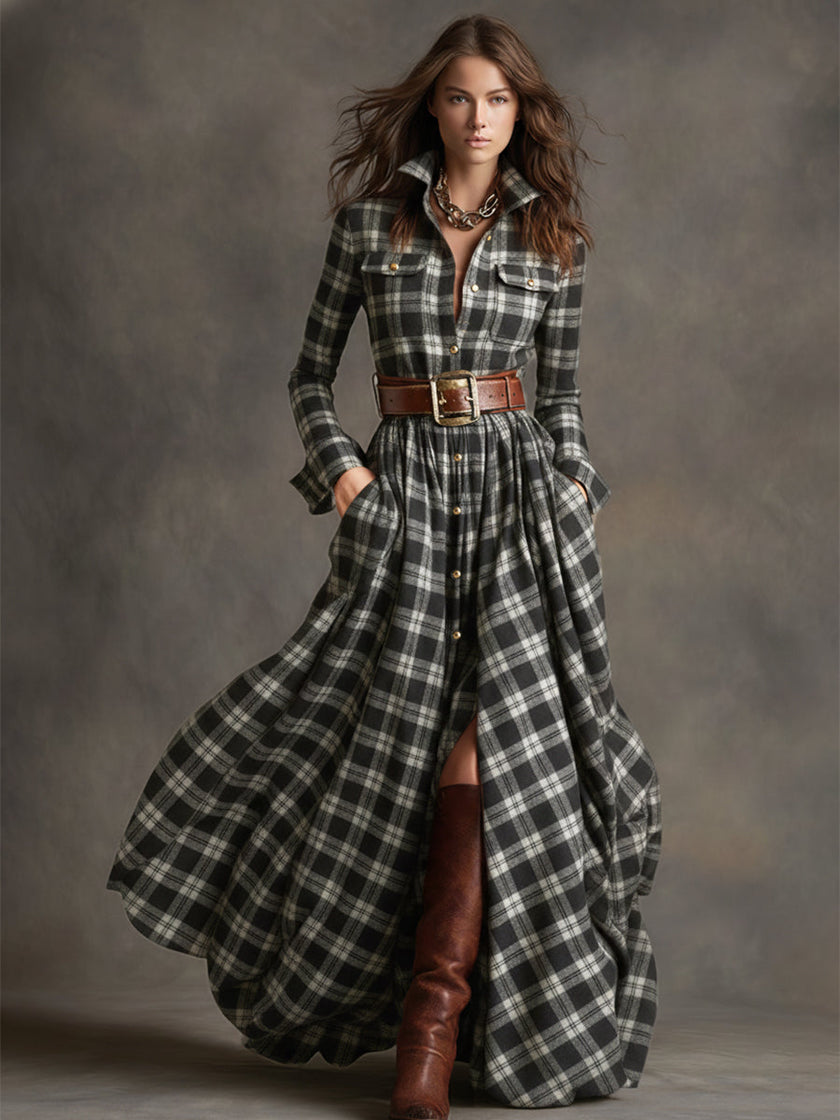 Brown FJØRNA maxi dress, casual style, flowing fabric, sleeveless design, and ankle-length silhouette.