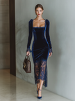 Burgundy Velvet Maxi Dress | Evening Dress