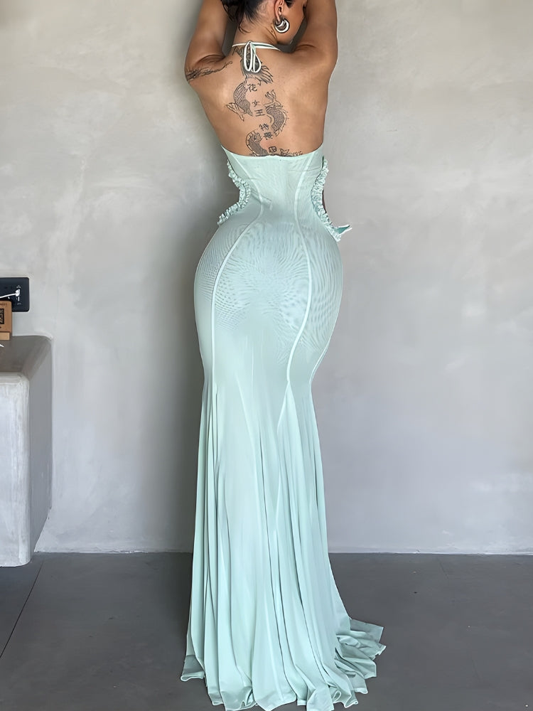 Butterfly Cut Out Women's Maxi Dress - Summer & Special Occasions