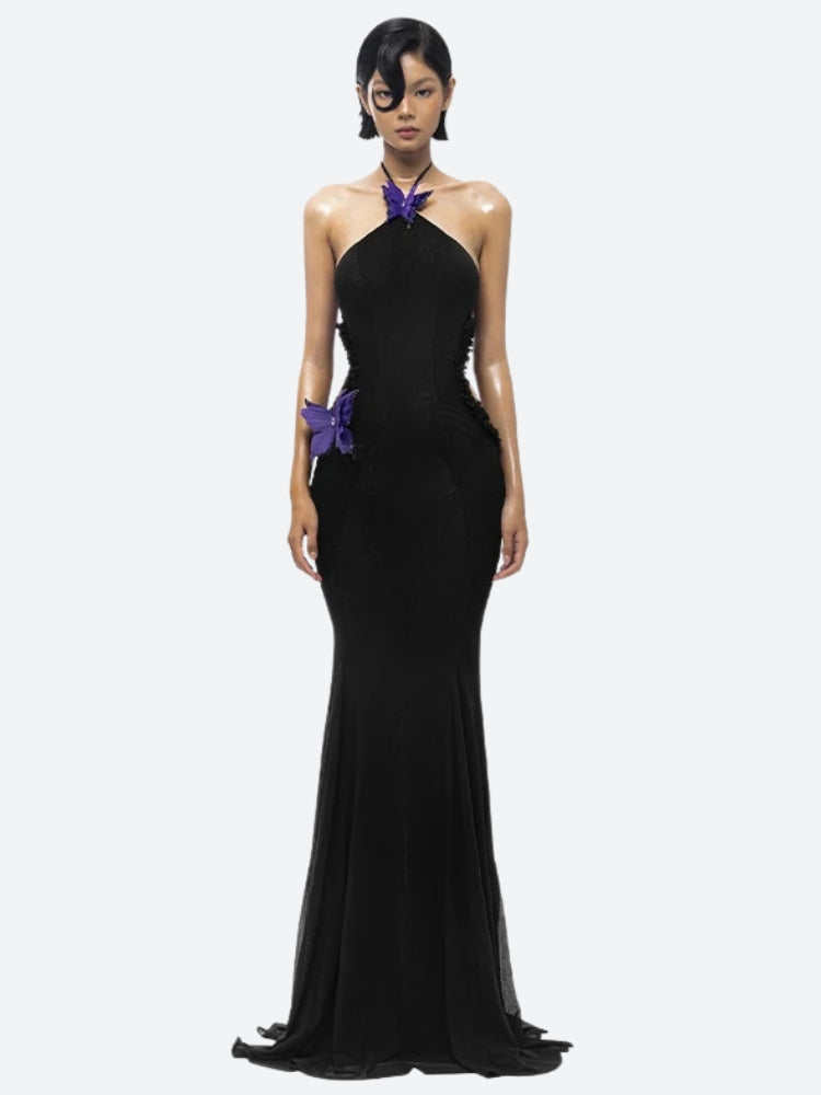 Butterfly Cut Out Women's Maxi Dress - Summer & Special Occasions