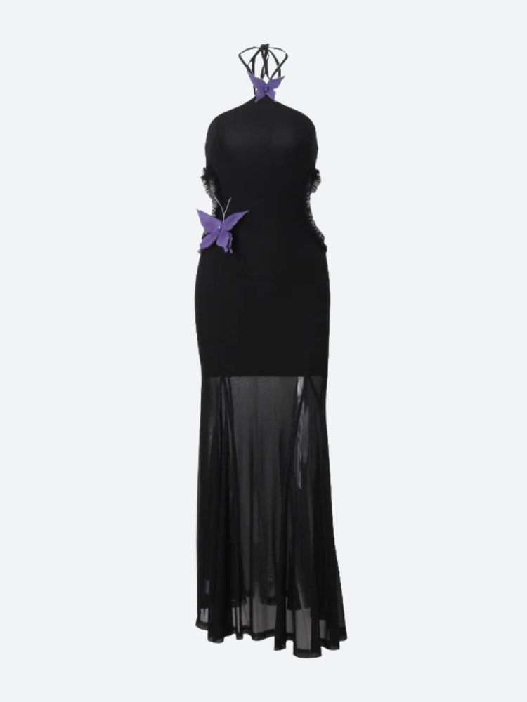 Butterfly Cut Out Women's Maxi Dress - Summer & Special Occasions