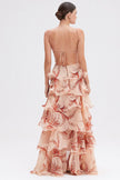 Flowy summer mini dress for women by FJØRNA featuring ruffle details and lightweight fabric, perfect for warm weather.