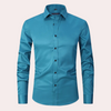 Liam | Men’s Dress Shirt Blue Size L Stretch Fabric
