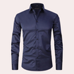 Liam | Men’s Dress Shirt Blue Size L Stretch Fabric