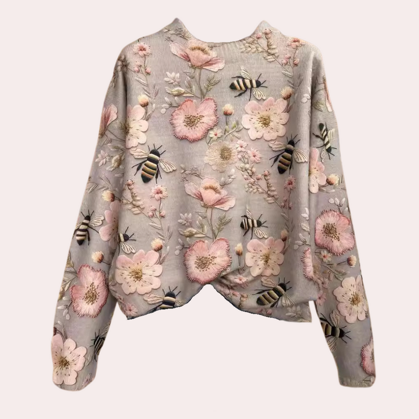 Floral Knit Pullover - 2