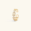 Daisy | Adjustable 18K Gold plated Chain Ring with Diamond Simulants