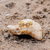 Daisy | Adjustable 18K Gold plated Chain Ring with Diamond Simulants