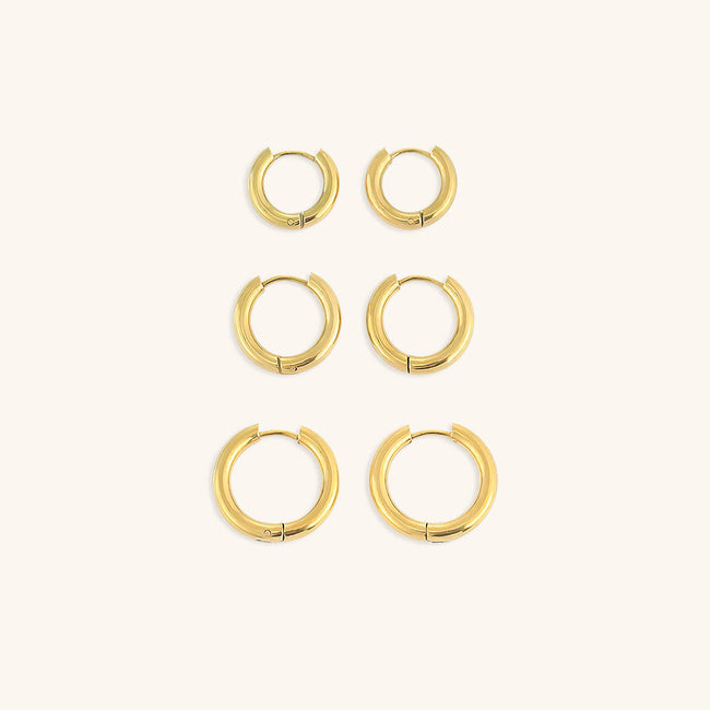 Chloe | Classic Round Hoops - Earrings