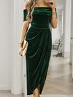 White strapless bodycon maxi dress by FJØRNA, featuring a fitted silhouette and elegant design, shown on a model.