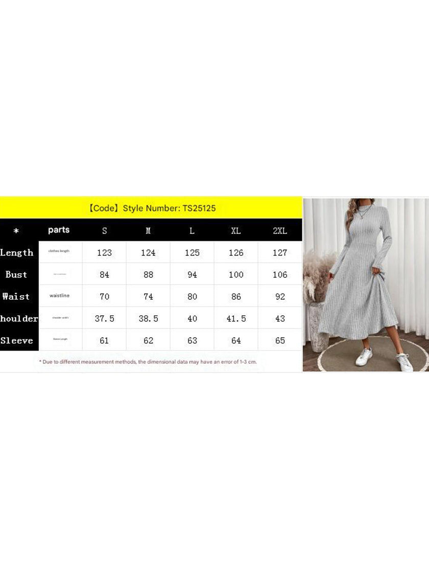 White FJØRNA round neck brushed ribbed long dress, showcasing its soft fabric and relaxed fit.