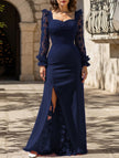 White retro-style hollowed-out long-sleeved dress by FJØRNA, featuring a vintage-inspired design with cutout details.