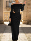 Elegant French-style slim-fit white dress by FJØRNA, showcasing a sophisticated silhouette and sleek design.