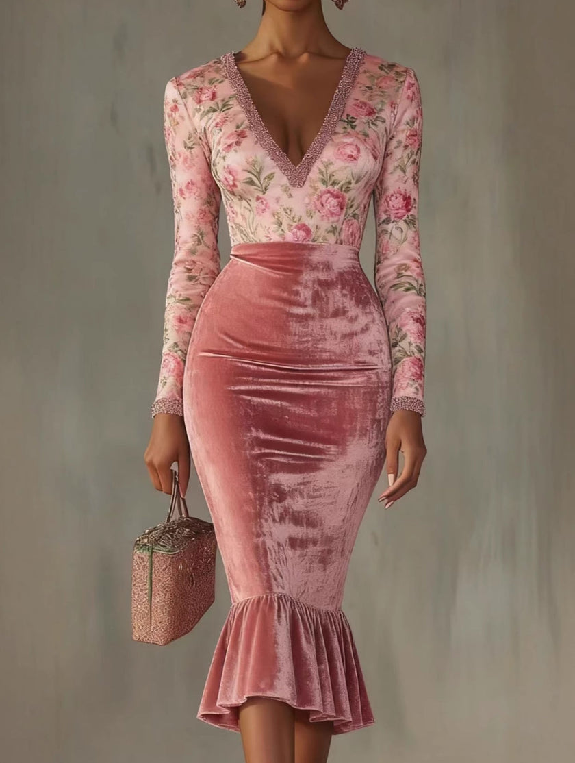 FJØRNA velvet cutout slim fit white midi bodycon dress, showcasing its elegant design and fitted silhouette.