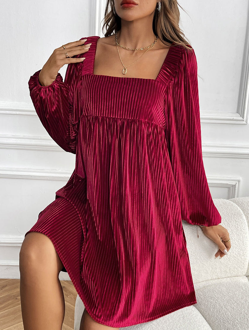 White loose square neck halter dress by FJØRNA, featuring a relaxed fit and stylish square neckline, perfect for casual or summer wear.