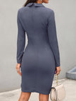 FJØRNA slim-fit purple fake two professional dress, stylish design, fitted silhouette, perfect for formal occasions.