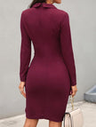 FJØRNA slim-fit purple fake two professional dress, elegant design, fitted silhouette, suitable for formal occasions