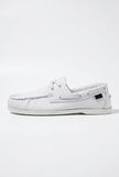 Men's boat shoes by FJØRNA with PU upper, nautical design, perfect for smart casual wear, shown in refined spring style.