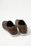 Men's boat shoes by FJØRNA featuring PU upper in nautical style, perfect for smart casual spring and summer wear.