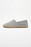 Men's linen espadrille shoes by FJØRNA, slip-on lightweight summer shoes with breathable fabric and casual style.