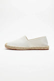 Men's lightweight linen espadrille shoes by FJØRNA, slip-on summer shoes with breathable fabric and casual style.