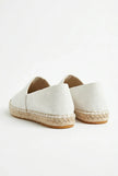 Men's lightweight linen espadrille shoes by FJØRNA, slip-on design, perfect for summer, shown in a side view.
