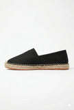 Men's linen espadrille shoes by FJØRNA, slip-on lightweight summer footwear with natural woven fabric and rubber sole.