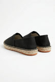 Men's linen espadrille shoes by FJØRNA, slip-on lightweight summer shoes with natural woven fabric and rubber sole.