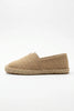 Men's linen espadrille shoes by FJØRNA, slip-on lightweight summer footwear with woven fabric and casual design.