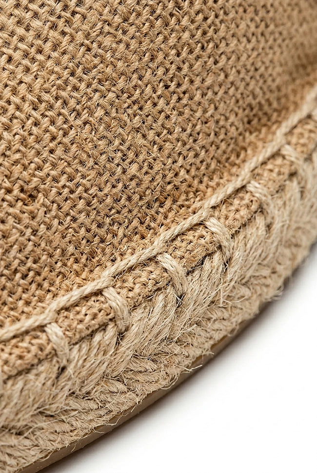 Men's linen espadrille shoes by FJØRNA, slip-on lightweight summer shoes with breathable fabric and casual style.
