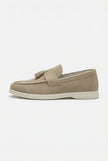 Men's slip-on loafers by FJØRNA with PU finish, showcasing smart casual shoes with a sleek, comfortable design.