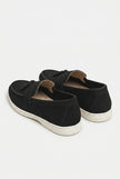 Men's slip-on loafers by FJØRNA in PU finish, smart casual shoes with sleek design and comfortable fit.