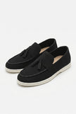 FJØRNA men's slip-on loafers with PU finish, smart casual shoes, shown in a side view with sleek design and comfortable fit