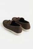 FJØRNA men's slip-on loafers in PU finish, smart casual shoes with sleek design and comfortable fit, shown in side view.